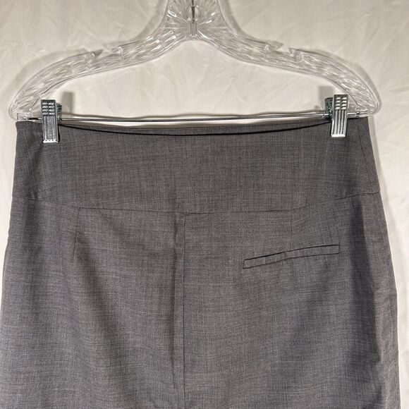 Banana Republic Skirt Women's 12P Petite Grey Woven in Italy Side Zip Work - Picture 6 of 10